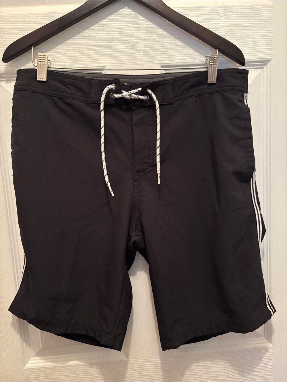 Goodfellow & Co Black Swim Board Shorts with White Drawstring